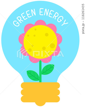 Cute ecology world earth day elements green energy Cute ecology world earth day elements green energy 118261435