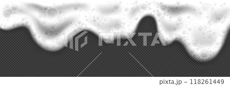 Beer foam texture. 3d white shampoo soap vector Beer foam texture. 3d white shampoo soap vector 118261449