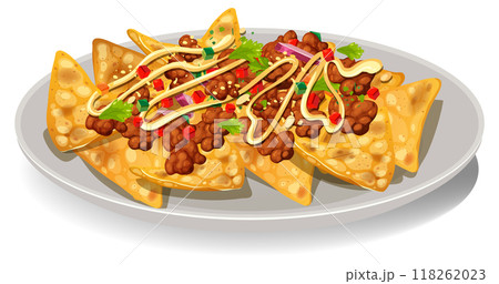 Delicious Mexican Nachos Platter Delicious Mexican Nachos Platter 118262023