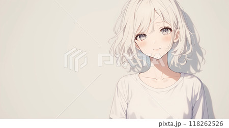 お洒落なドレスを着た少女のイラスト 118262526