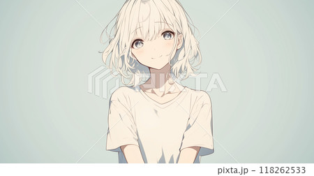 お洒落なドレスを着た少女のイラスト 118262533