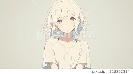 お洒落なドレスを着た少女のイラスト 118262534