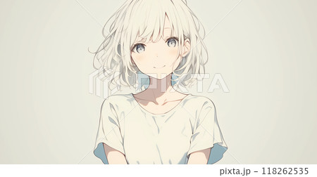 お洒落なドレスを着た少女のイラスト 118262535