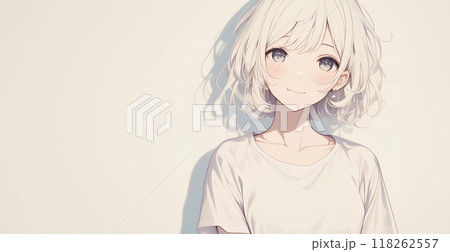 お洒落なドレスを着た少女のイラスト 118262557