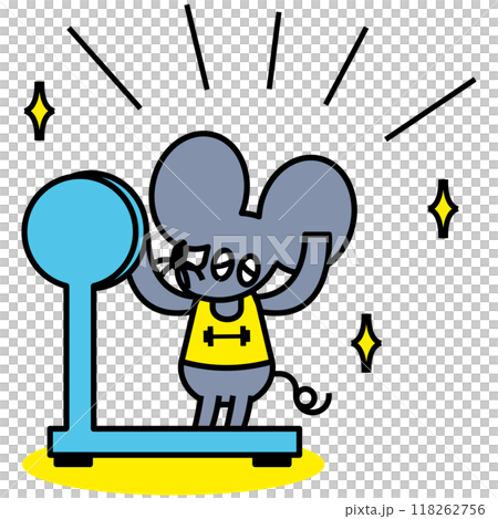 一隻節食並適當控制體重的老鼠。 一隻節食並適當控制體重的老鼠。 118262756