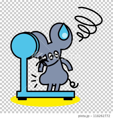 体重が増加して困っているネズミさん 118262772