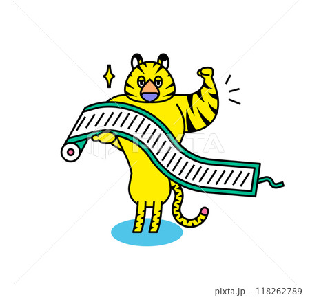 虎の巻を手にしたトラさん 118262789