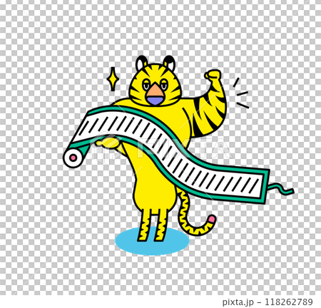 虎の巻を手にしたトラさん 118262789