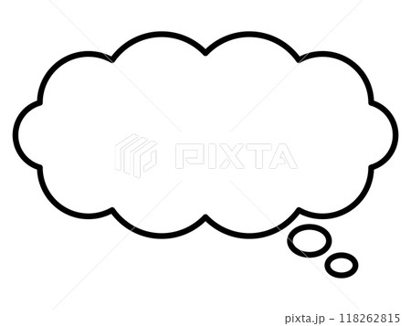 シンプルな吹き出しのイラスト 118262815
