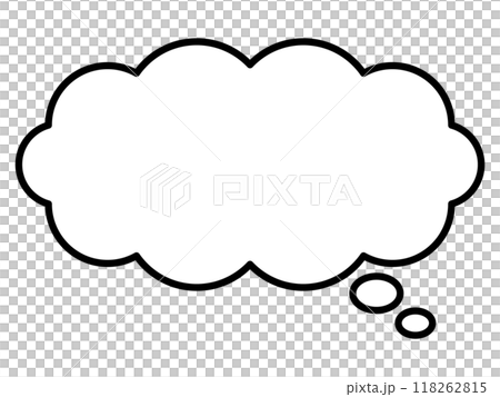 シンプルな吹き出しのイラスト 118262815