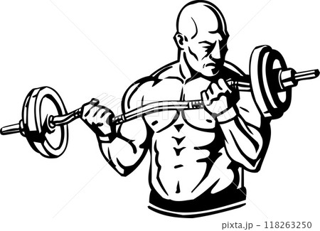 Bodybuilding and Powerlifting - vector. 118263250