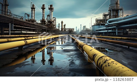 Energy Veins: The Intricate Web of Oil and Gas Pipelines. Generative ai 118263807