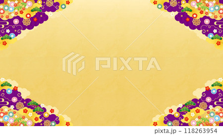 背景素材-初春フレーム14-1 背景素材-初春フレーム14-1 118263954