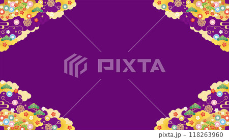 背景素材-初春フレーム14-3ベク 背景素材-初春フレーム14-3ベク 118263960