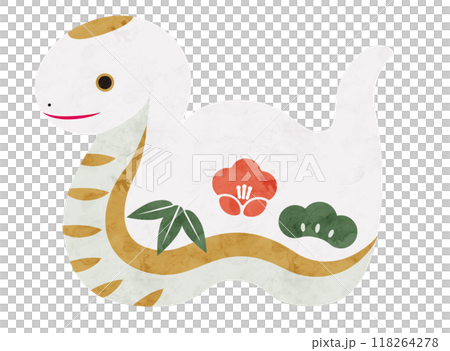 Paper snake watercolor vector illustration Paper snake 118264278