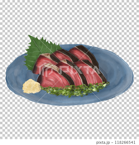 Illustration of seared bonito 118266541