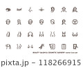 美容整形と美容のアイコンセット 白黒 118266915