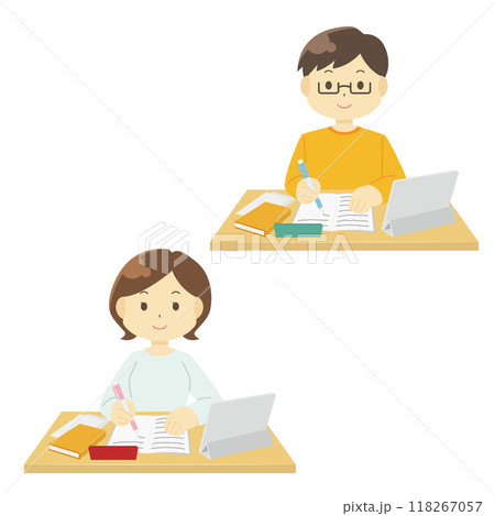 勉強する大人のイラスト 118267057