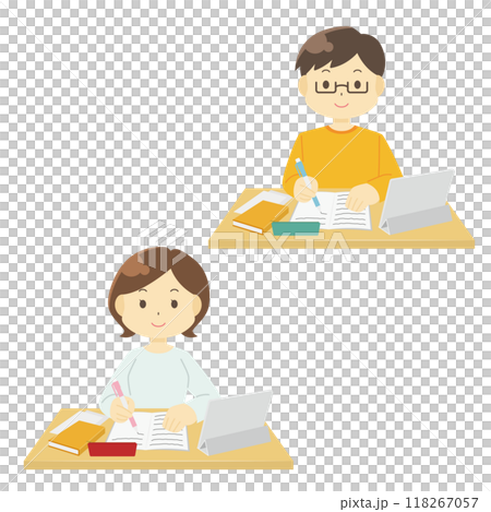 勉強する大人のイラスト 118267057