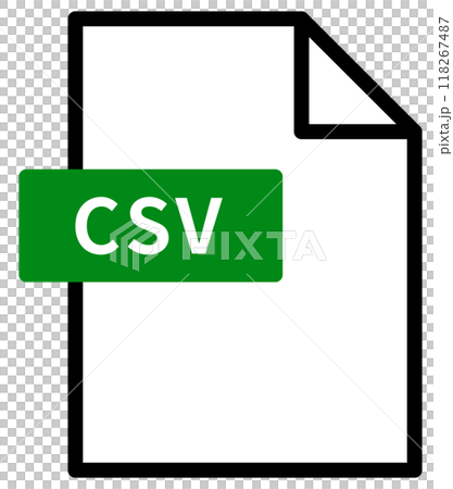 Simple CSV file icon. CSV title on paper. 118267487