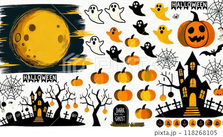 ハロウィン背景素材壁紙,ハロウィーン 118268105