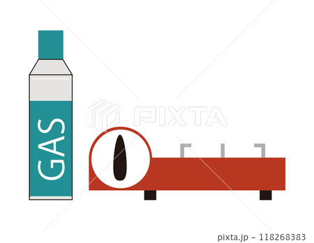 カセットコンロとガスボンベのイラスト 118268383