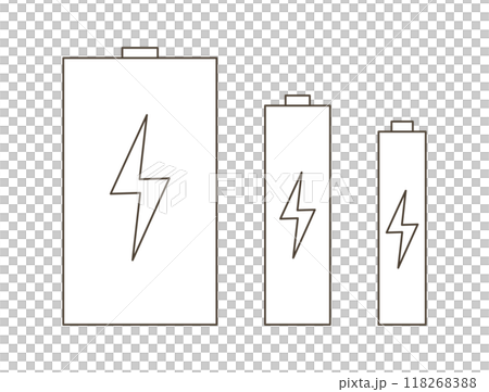 Illustration of battery types 118268388