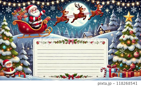サンタのメッセージカード サンタのメッセージカード 118268541