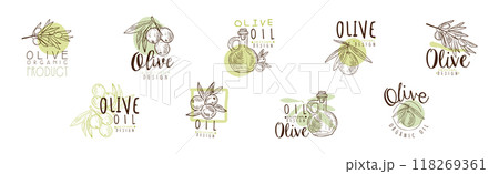 Olive Organic and Natural Product Original Design Vector Set Olive Organic and Natural Product Original Design Vector Set 118269361