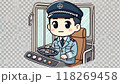 かわいいバスの運転手のイラスト 118269458