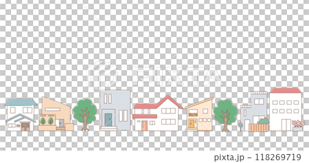シンプルな街並みイラスト 118269719