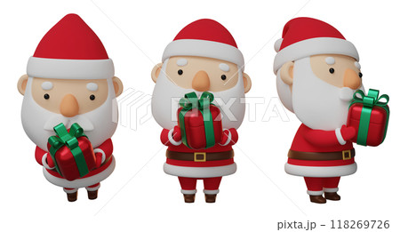 Christmas Santa Claus handing out gifts 3D graphics 118269726