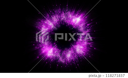 a bright magical flash resembles multi-colored and fiery fireworks 118271837