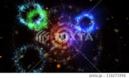 a bright magical flash resembles multi-colored and fiery fireworks a bright magical flash resembles multi-colored and fiery fireworks 118271956