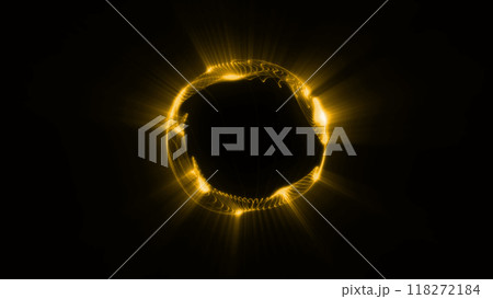 energy sector.Futuristic magical plasma circle  glows in space. 118272184