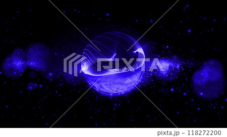 energy sector.Futuristic magical plasma circle glows in space. energy sector.Futuristic magical plasma circle glows in space. 118272200