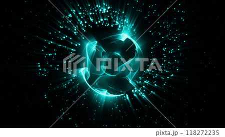 energy sector.Futuristic magical plasma circle  glows in space. 118272235
