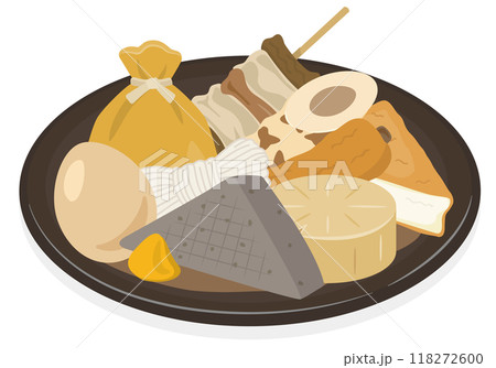 食べ物_お皿に盛ったおでん 食べ物_お皿に盛ったおでん 118272600