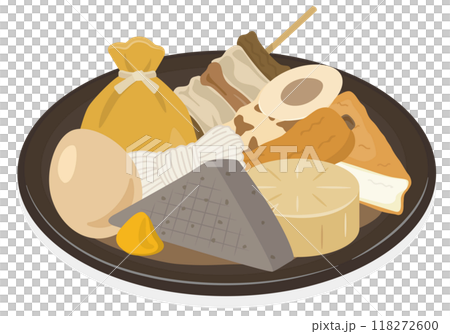 食べ物_お皿に盛ったおでん 食べ物_お皿に盛ったおでん 118272600