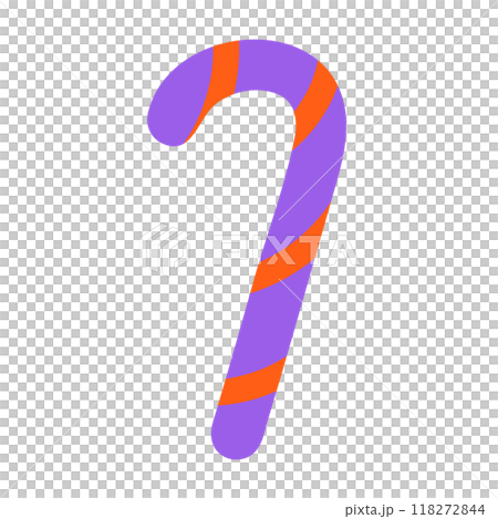 Illustration of candy cane for Halloween decoration, sweet snack, party, event and activity, grocery shopping, baking elements, supermarket, market, mart, cute patches, print, sticker, sign, symbol Illustration of candy cane for Halloween decoration, sweet snack, party, event and activity, grocery shopping, baking elements, supermarket, market, mart, cute patches, print, sticker, sign, symbol 118272844