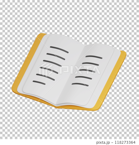 Open Book 3D Illustrations 118273364