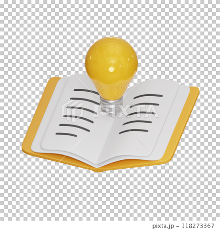 Innovation book 3D Illustration 118273367