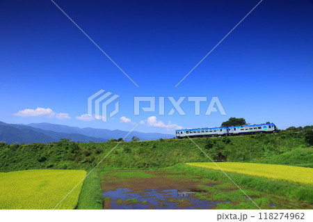 秋の八ヶ岳高原を行く観光列車 秋の八ヶ岳高原を行く観光列車 118274962