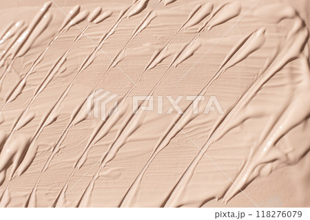 Face foundation texture, beautiful unusual beige abstract background. 118276079