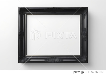 Wooden dark vintage frame highlighted on a white background with space for text Wooden dark vintage frame highlighted on a white background with space for text 118276102