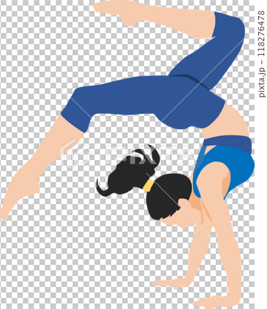 体操をする女性のイラスト 118276478