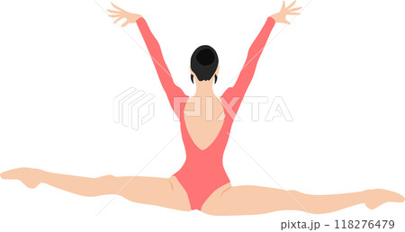 体操をする女性のイラスト 118276479