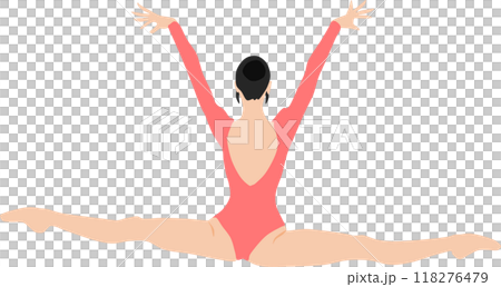 体操をする女性のイラスト 118276479