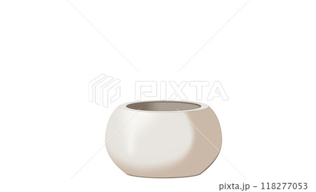 白い植木鉢 118277053