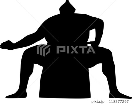 相撲ポーズシルエット 118277297